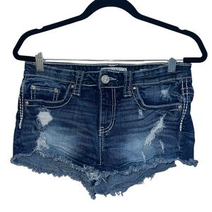 Daytrip Distressed Denim Capricorn High Rise Women Shorts